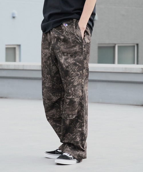 Champion（チャンピオン）の「Champion/チャンピオン LONG PANTS カモ柄 ロングパンツ 2026年春夏（チノパンツ・メンズ・ブラック系/ベージュ系・M/L/XL）」の3枚目の写真