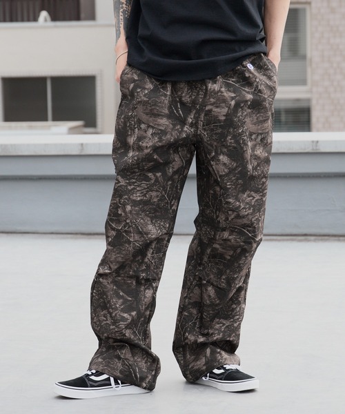 Champion（チャンピオン）の「Champion/チャンピオン LONG PANTS カモ柄 ロングパンツ 2026年春夏（チノパンツ・メンズ・ブラック系/ベージュ系・M/L/XL）」の5枚目の写真