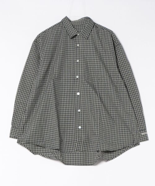 STYLEBLOCK（スタイルブロック）の「ブロード＆チェックオーバーサイズ刺繍シャツ（シャツ/ブラウス・レディース・ブルー/ホワイト/ピンク/イエロー/ベージュ/ネイビー・M）」の3枚目の写真