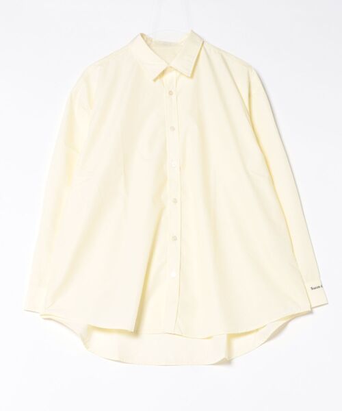 STYLEBLOCK（スタイルブロック）の「ブロード＆チェックオーバーサイズ刺繍シャツ（シャツ/ブラウス・レディース・ブルー/ホワイト/ピンク/イエロー/ベージュ/ネイビー・M）」の5枚目の写真