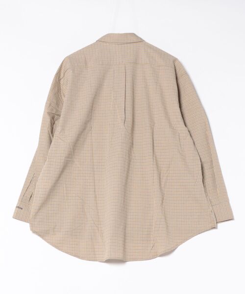 STYLEBLOCK（スタイルブロック）の「ブロード＆チェックオーバーサイズ刺繍シャツ（シャツ/ブラウス・レディース・ブルー/ホワイト/ピンク/イエロー/ベージュ/ネイビー・M）」の7枚目の写真