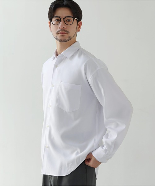 SPU(スプ)の「【防シワ】機能性ベーシックレギュラーカラー長袖シャツ(シャツ/ブラウス・メンズ・チャコール/ブラック/ホワイト/サックスブルー/ネイビー/グレー/ストライプ/ベージュ・XL/L/M/S)」の9枚目の写真