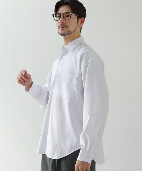 SPU(スプ)の「【防シワ】機能性ベーシックレギュラーカラー長袖シャツ(シャツ/ブラウス・メンズ・チャコール/ブラック/ホワイト/サックスブルー/ネイビー/グレー/ストライプ/ベージュ・XL/L/M/S)」の10枚目の写真