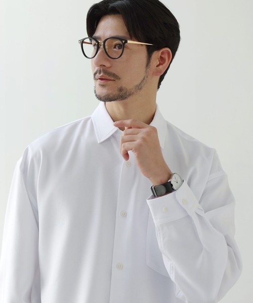 SPU(スプ)の「【防シワ】機能性ベーシックレギュラーカラー長袖シャツ(シャツ/ブラウス・メンズ・チャコール/ブラック/ホワイト/サックスブルー/ネイビー/グレー/ストライプ/ベージュ・XL/L/M/S)」の11枚目の写真