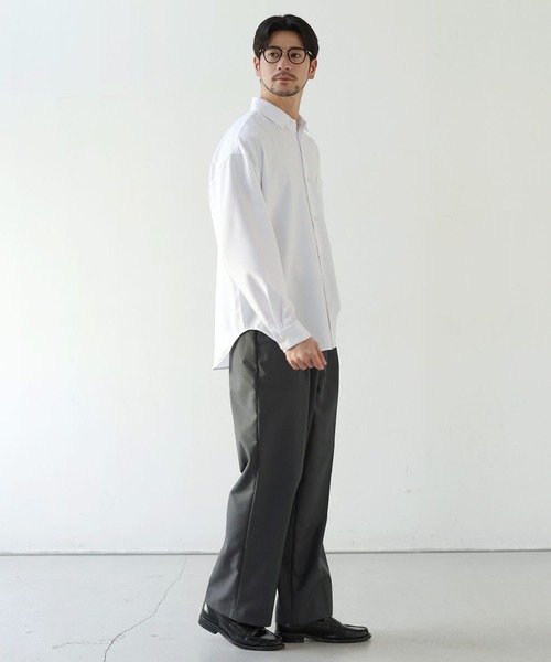 SPU(スプ)の「【防シワ】機能性ベーシックレギュラーカラー長袖シャツ(シャツ/ブラウス・メンズ・チャコール/ブラック/ホワイト/サックスブルー/ネイビー/グレー/ストライプ/ベージュ・XL/L/M/S)」の15枚目の写真