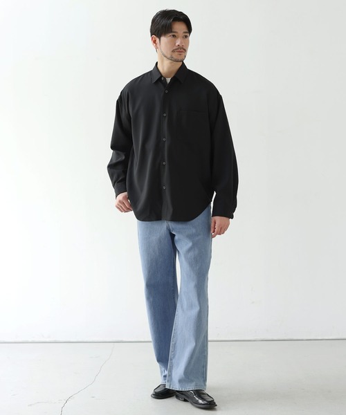 SPU(スプ)の「【防シワ】機能性ベーシックレギュラーカラー長袖シャツ(シャツ/ブラウス・メンズ・チャコール/ブラック/ホワイト/サックスブルー/ネイビー/グレー/ストライプ/ベージュ・XL/L/M/S)」の21枚目の写真