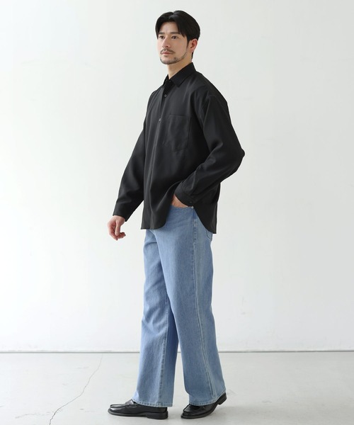 SPU(スプ)の「【防シワ】機能性ベーシックレギュラーカラー長袖シャツ(シャツ/ブラウス・メンズ・チャコール/ブラック/ホワイト/サックスブルー/ネイビー/グレー/ストライプ/ベージュ・XL/L/M/S)」の22枚目の写真
