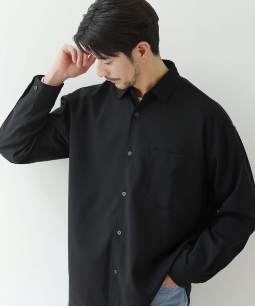 SPU(スプ)の「【防シワ】機能性ベーシックレギュラーカラー長袖シャツ(シャツ/ブラウス・メンズ・チャコール/ブラック/ホワイト/サックスブルー/ネイビー/グレー/ストライプ/ベージュ・XL/L/M/S)」の17枚目の写真