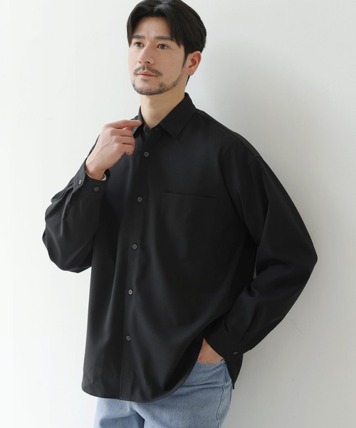 SPU(スプ)の「【防シワ】機能性ベーシックレギュラーカラー長袖シャツ(シャツ/ブラウス・メンズ・チャコール/ブラック/ホワイト/サックスブルー/ネイビー/グレー/ストライプ/ベージュ・XL/L/M/S)」の18枚目の写真