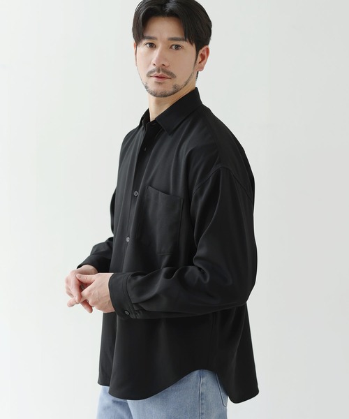 SPU(スプ)の「【防シワ】機能性ベーシックレギュラーカラー長袖シャツ(シャツ/ブラウス・メンズ・チャコール/ブラック/ホワイト/サックスブルー/ネイビー/グレー/ストライプ/ベージュ・XL/L/M/S)」の20枚目の写真