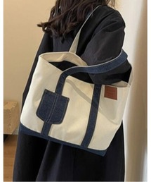 キャンバス×デニム トートバッグ