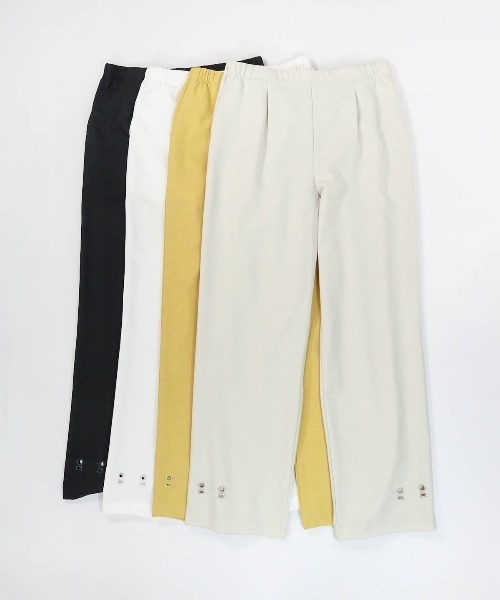 STUDIO PICONE（スタジオピッコーネ）の「裾カットワークUV冷感パンツ（その他パンツ・レディース・イエロー/ベージュ/ブラック/ホワイト・LL/L/M）」の5枚目の写真