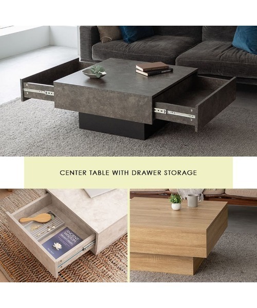 東京家具（トウキョウカグ）の「予約品 引出収納付き センターテーブル 長方形タイプ（家具・レディース・グレー/ホワイト・FREE）」の11枚目の写真