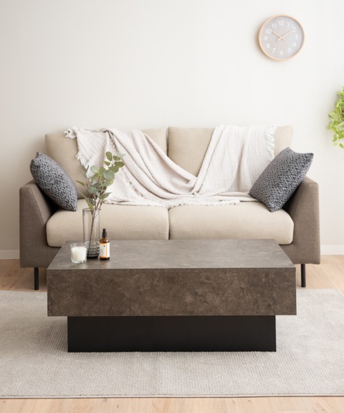 東京家具（トウキョウカグ）の「予約品 引出収納付き センターテーブル 長方形タイプ（家具・レディース・グレー/ホワイト・FREE）」の6枚目の写真