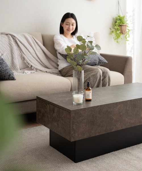 東京家具（トウキョウカグ）の「予約品 引出収納付き センターテーブル 長方形タイプ（家具・レディース・グレー/ホワイト・FREE）」の8枚目の写真