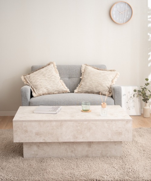 東京家具（トウキョウカグ）の「予約品 引出収納付き センターテーブル 長方形タイプ（家具・レディース・グレー/ホワイト・FREE）」の7枚目の写真