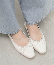 RANDA | 軽量 スクエアトゥフラットパンプス(パンプス)