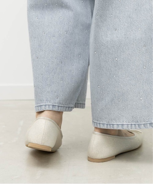 RANDA（ランダ）の「軽量 スクエアトゥフラットパンプス（パンプス・レディース・ピンク/ブラック/アイボリー/シルバー・22/22.5/23/23.5/24/24.5/25/25.5）」の9枚目の写真