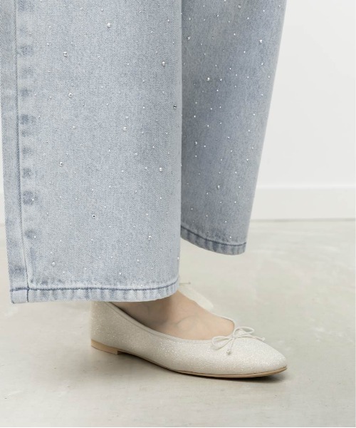 RANDA（ランダ）の「軽量 スクエアトゥフラットパンプス（パンプス・レディース・ピンク/ブラック/アイボリー/シルバー・22/22.5/23/23.5/24/24.5/25/25.5）」の10枚目の写真