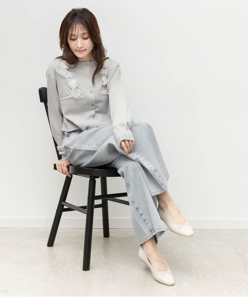 RANDA（ランダ）の「軽量 スクエアトゥフラットパンプス（パンプス・レディース・ピンク/ブラック/アイボリー/シルバー・22/22.5/23/23.5/24/24.5/25/25.5）」の13枚目の写真