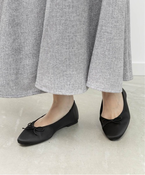 RANDA（ランダ）の「軽量 スクエアトゥフラットパンプス（パンプス・レディース・ピンク/ブラック/アイボリー/シルバー・22/22.5/23/23.5/24/24.5/25/25.5）」の20枚目の写真