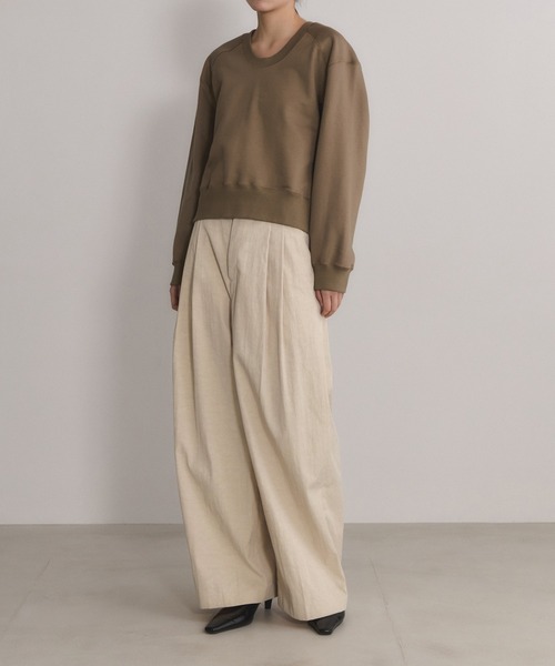 ADAM ET ROPE'(アダムエロペ)の「【EMOELLE】バイカラードレスパンツ(その他パンツ・レディース・ブラック/キナリ/ブルー系その他4・38/36/34)」の6枚目の写真