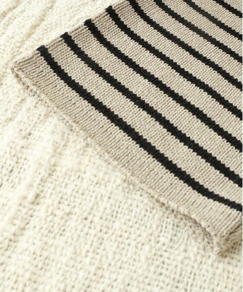 WALANCE(ワランス)の「paper knit 2way half sleeve top(カーディガン/ボレロ・レディース・ブラック/オリーブ/ベージュ×ブラック/サンドベージュ・FREE)」の20枚目の写真