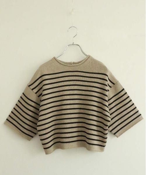 WALANCE(ワランス)の「paper knit 2way half sleeve top(カーディガン/ボレロ・レディース・ブラック/オリーブ/ベージュ×ブラック/サンドベージュ・FREE)」の22枚目の写真