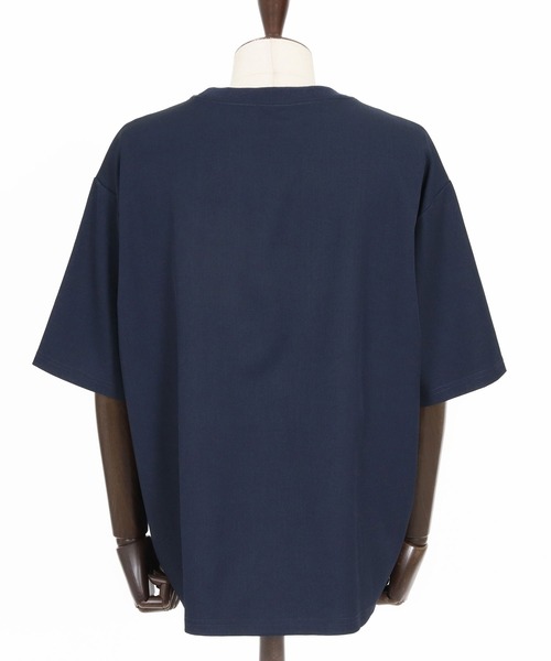 Jih Nunc(ジーヌンク)の「mt10229-ストレッチルーズシルエット5分袖カットソー(JIH-R1177)(Tシャツ/カットソー・メンズ・ネイビー/ブラック/グレー・L/M/S)」の22枚目の写真