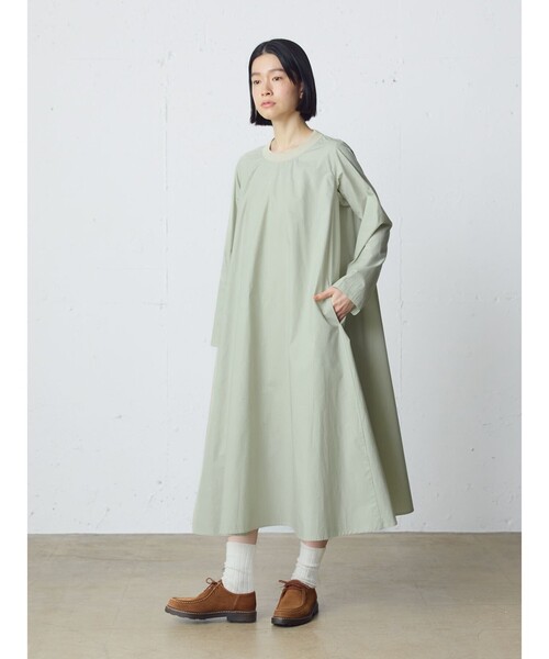 MidiUmi(ミディウミ)の「MidiUmi ロングスリーブプレンティワンピース(ワンピース・レディース・グリーン/ベージュ/チャコールグレー・FREE)」の18枚目の写真