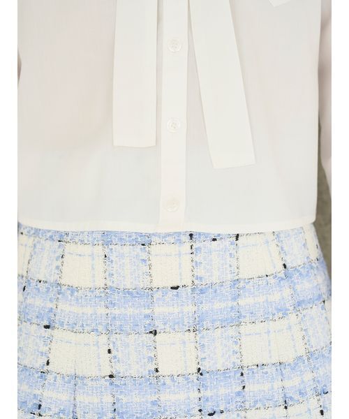 SNIDEL(スナイデル)の「バリエクロップドシャツ(シャツ/ブラウス・レディース・ストライプ/ホワイト/ピンク・F)」の11枚目の写真