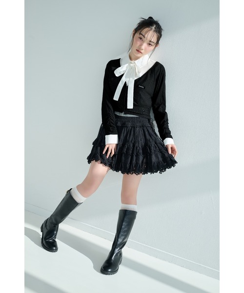 SNIDEL(スナイデル)の「バリエクロップドシャツ(シャツ/ブラウス・レディース・ストライプ/ホワイト/ピンク・F)」の19枚目の写真
