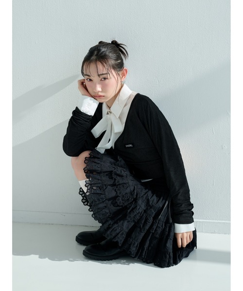 SNIDEL(スナイデル)の「バリエクロップドシャツ(シャツ/ブラウス・レディース・ストライプ/ホワイト/ピンク・F)」の20枚目の写真