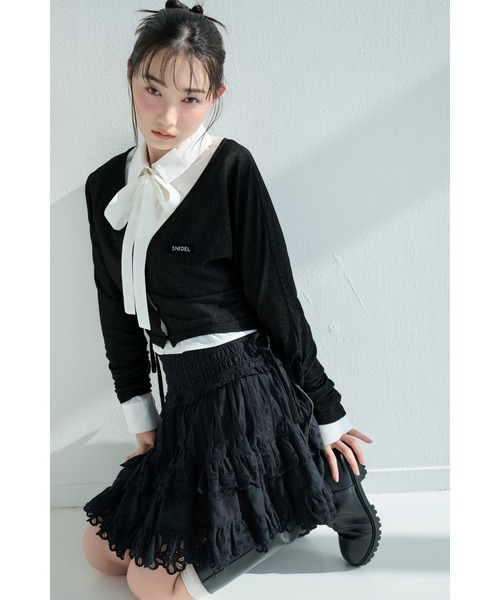 SNIDEL(スナイデル)の「バリエクロップドシャツ(シャツ/ブラウス・レディース・ストライプ/ホワイト/ピンク・F)」の21枚目の写真