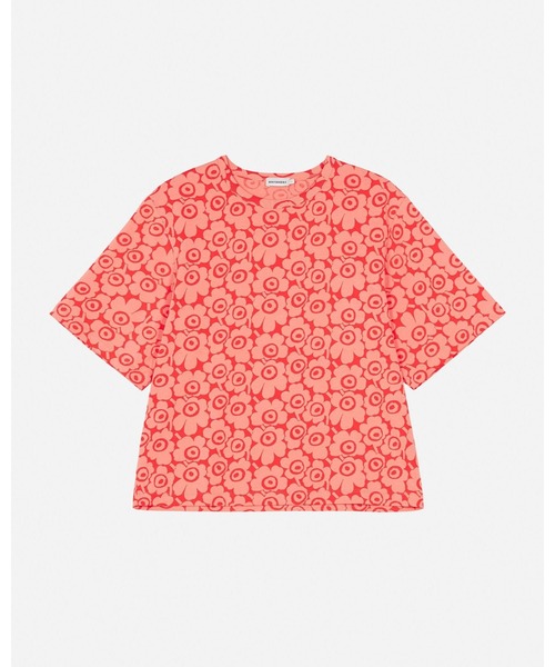 marimekko(マリメッコ)の「Juulia Unikko / T-shirt(Tシャツ/カットソー・レディース・ダークブラウン/レッド・XX-SMALL/LARGE/MEDIUM/SMALL/X-LARGE/X-SMALL)」の5枚目の写真