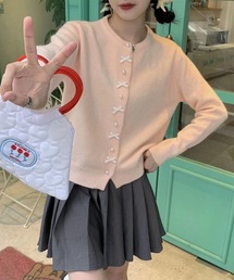 パールボタンリボンカーディガン