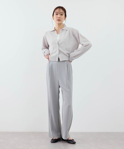 ROPE' PICNIC（ロペピクニック）の「【WEB限定サイズ】美フレアカラーパンツ（スラックス・レディース・イエロー/ブラック/サックスブルー/チャコールグレー・X-SMALL/S/M/L/XL）」の16枚目の写真