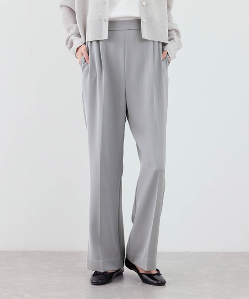 ROPE' PICNIC（ロペピクニック）の「【WEB限定サイズ】美フレアカラーパンツ（スラックス・レディース・イエロー/ブラック/サックスブルー/チャコールグレー・X-SMALL/S/M/L/XL）」の17枚目の写真