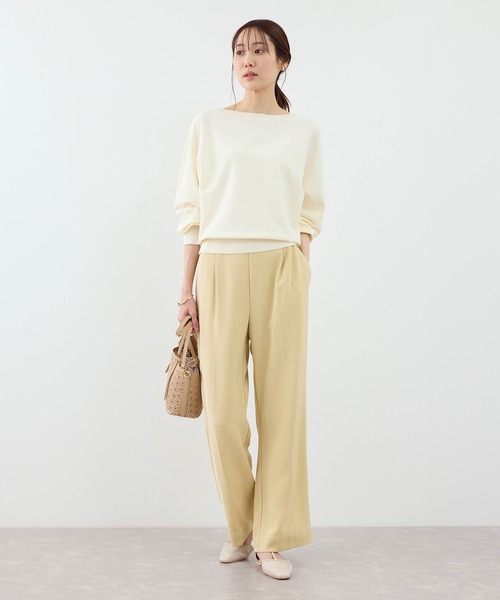 ROPE' PICNIC（ロペピクニック）の「【WEB限定サイズ】美フレアカラーパンツ（スラックス・レディース・イエロー/ブラック/サックスブルー/チャコールグレー・X-SMALL/S/M/L/XL）」の21枚目の写真