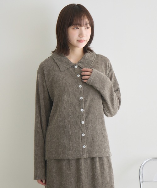RU.TI.LE(ルチル)の「【RU.TI.LE】メランジ楊柳衿付きトップス(その他トップス・レディース・アイボリー/ブラウン/ライトグレー・MEDIUM)」の20枚目の写真