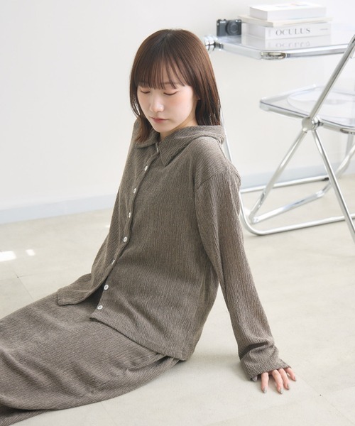 RU.TI.LE(ルチル)の「【RU.TI.LE】メランジ楊柳衿付きトップス(その他トップス・レディース・アイボリー/ブラウン/ライトグレー・MEDIUM)」の18枚目の写真