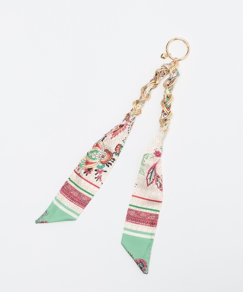 GLOBAL WORK（グローバルワーク）の「菅谷梨沙子さんコラボ/スカーフ生地チャーム/643348（チャーム・レディース・ダークブラウン/ライトグリーン・FREE）」の17枚目の写真