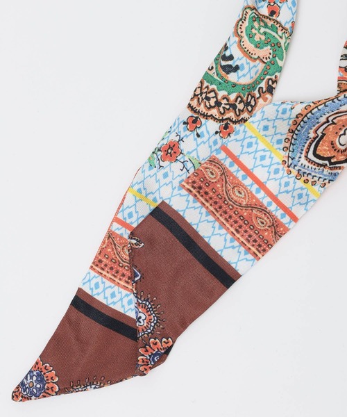 GLOBAL WORK（グローバルワーク）の「菅谷梨沙子さんコラボ/スカーフ生地チャーム/643348（チャーム・レディース・ダークブラウン/ライトグリーン・FREE）」の19枚目の写真