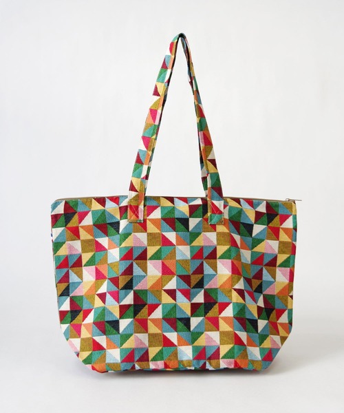 Erwan L(アルワンエル)の「Erwan L(アルワンエル) / ジップトートバッグ Vessel zip tote EL-25001 フランス製(トートバッグ・レディース・ネイビー×ホワイト/ライトブルー/レオパード/ライトグレー/ブラック×ホワイト/ブラックミックス/マルチ・FREE)」の7枚目の写真