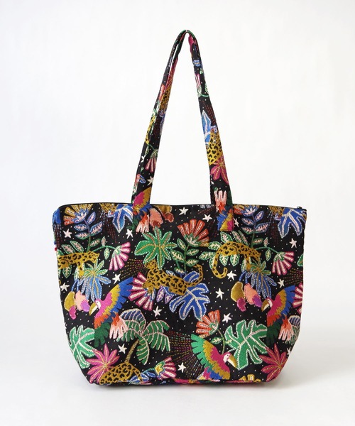 Erwan L(アルワンエル)の「Erwan L(アルワンエル) / ジップトートバッグ Vessel zip tote EL-25001 フランス製(トートバッグ・レディース・ネイビー×ホワイト/ライトブルー/レオパード/ライトグレー/ブラック×ホワイト/ブラックミックス/マルチ・FREE)」の8枚目の写真