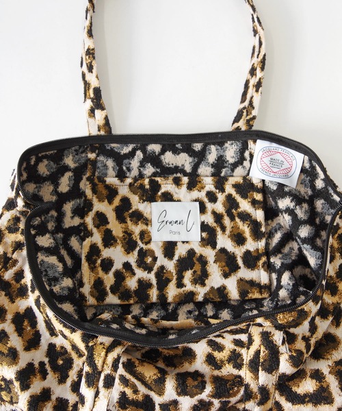 Erwan L(アルワンエル)の「Erwan L(アルワンエル) / ジップトートバッグ Vessel zip tote EL-25001 フランス製(トートバッグ・レディース・ネイビー×ホワイト/ライトブルー/レオパード/ライトグレー/ブラック×ホワイト/ブラックミックス/マルチ・FREE)」の13枚目の写真