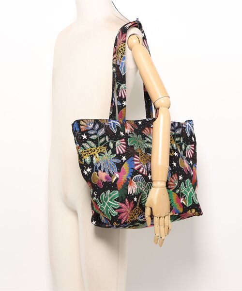 Erwan L(アルワンエル)の「Erwan L(アルワンエル) / ジップトートバッグ Vessel zip tote EL-25001 フランス製(トートバッグ・レディース・ネイビー×ホワイト/ライトブルー/レオパード/ライトグレー/ブラック×ホワイト/ブラックミックス/マルチ・FREE)」の20枚目の写真