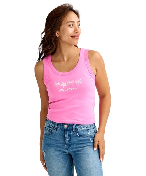 BILLABONG(ビラボン)の「BILLABONG ウィメンズ GRAPHIC TANK TOP タンクトップ 【2026年春夏モデル】/ビラボンショート丈タンクトップ(タンクトップ・レディース・グリーン系その他/ピンク/アイボリー/オフホワイト・MEDIUM)」の4枚目の写真