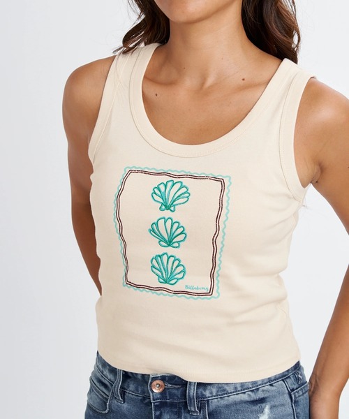 BILLABONG(ビラボン)の「BILLABONG ウィメンズ GRAPHIC TANK TOP タンクトップ 【2026年春夏モデル】/ビラボンショート丈タンクトップ(タンクトップ・レディース・グリーン系その他/ピンク/アイボリー/オフホワイト・MEDIUM)」の9枚目の写真