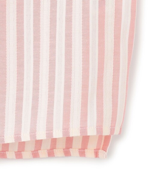 J.PRESS YORK STREET(ジェイプレスヨークストリート)の「【WOMEN】ストライプショート ブラウス(シャツ/ブラウス・レディース・ベージュ系1/ブラック系1/ホワイト系/サックスブルー系1/ピンク系1・F)」の9枚目の写真